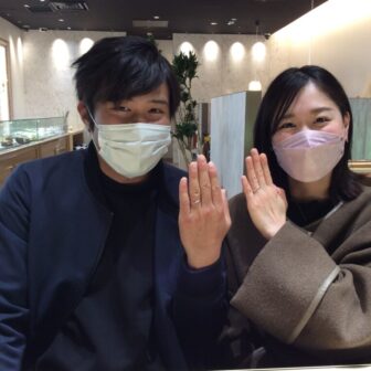 大阪市東成区｜高品質で人気のマリアージュエント（Mariage ent）の結婚指輪をペアでご成約いただきました