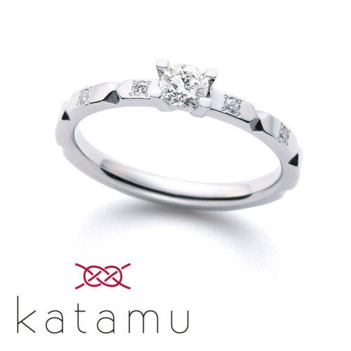 大阪・梅田でオススメの和ブランドkatamuの婚約指輪折り紙