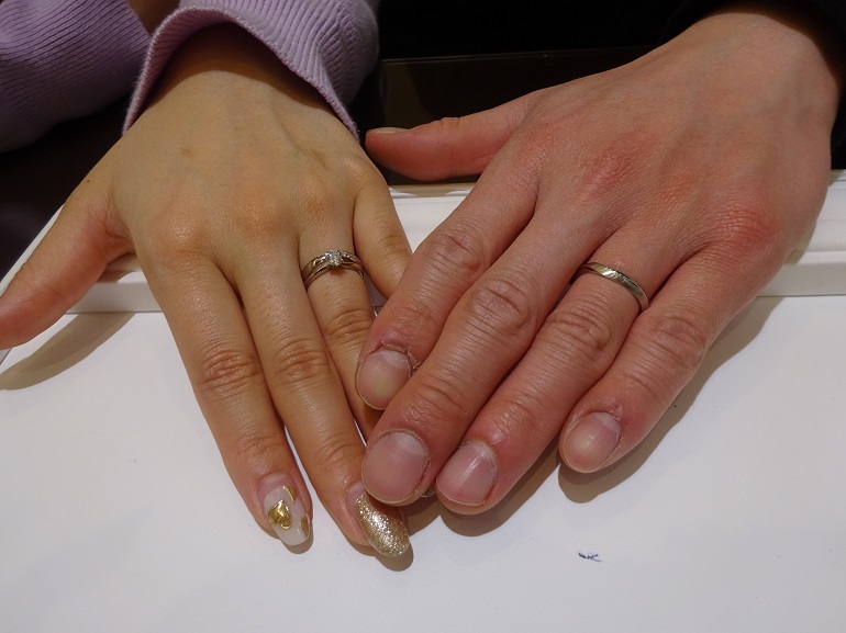 大阪府泉南市 年齢問わず人気のブライダルブランド❝ラパージュ❞の結婚指輪をご成約いただきました