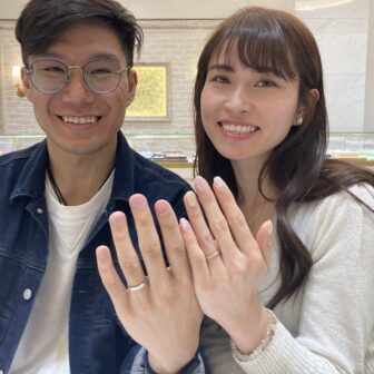 香港ユカホウジョウの結婚指輪をご成約頂きました