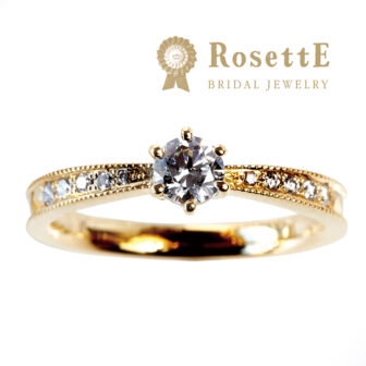 和歌山で人気のRosettEの婚約指輪ゴールド