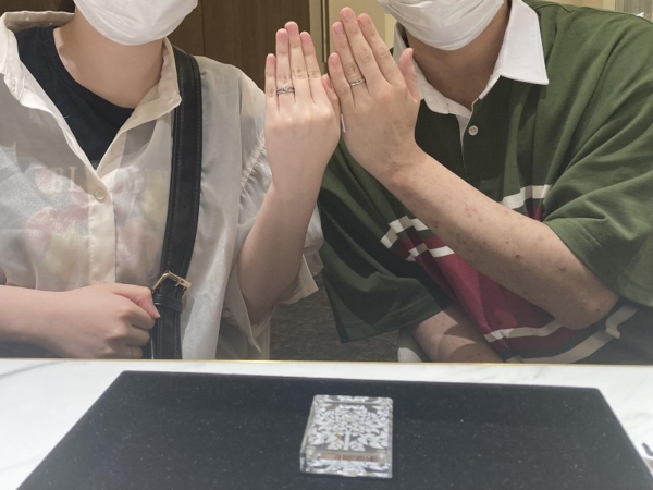 京都市伏見区｜ドイツ鍛造ブランドFISCHERとgardenオリジナルの婚約指輪をご成約いただきました