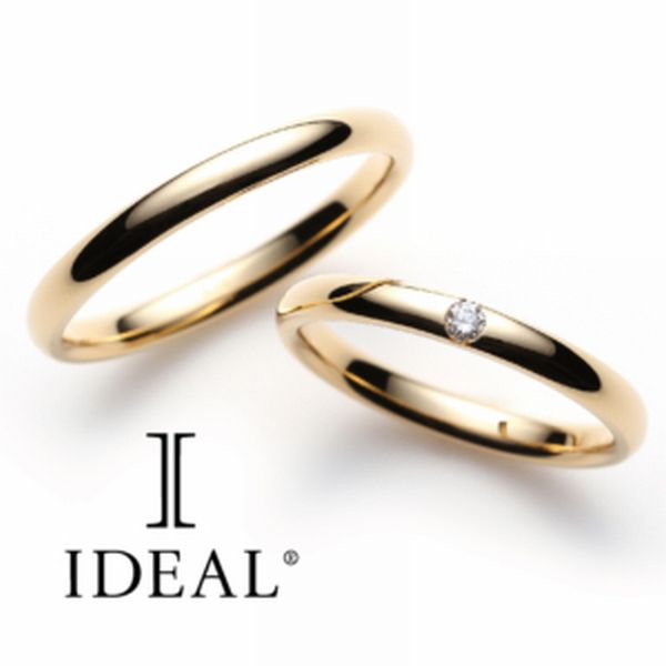 ゴールドの結婚指輪　IDEAL