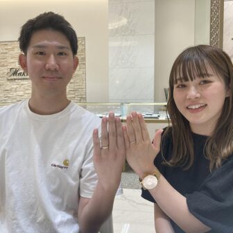 京都府日向市｜2色コンビリング・人と被りにくいデザインが人気なLAPAGEの結婚指輪をご成約頂きました