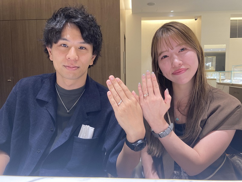京都市伏見区｜アンティーク調で普段使いしやすいデザインが人気なYUKAHOJOの婚約指輪・結婚指輪をご成約いただきました