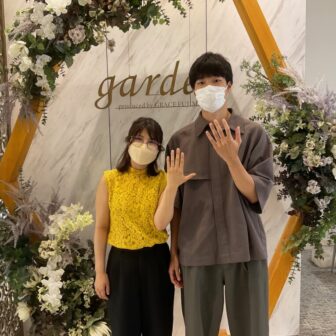 京都市右京区 サムシングブルーとノクルの結婚指輪をご成約頂きました
