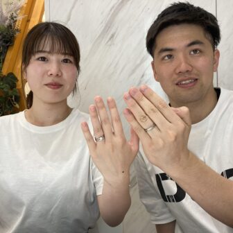 京都市中京区｜IDEALダイヤモンドの婚約指輪とスイスブランド「マイスター」・ドイツブランド「フィッシャー」の結婚指輪をご成約いただきました