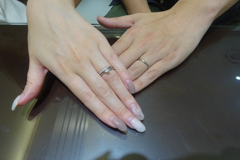 大阪府堺市｜ブライダルパックでgardenオリジナルの婚約指輪とエトルの結婚指輪をご成約いただきました。