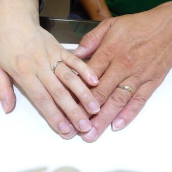 和歌山県和歌山市｜アレンジしてオシャレ感がアップしたラパージュの結婚指輪をご成約いただきましたお客様です。
