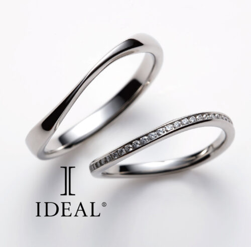 大阪梅田で選ぶウェーブデザインの結婚指輪IDEALPlusfortのアヴェニール
