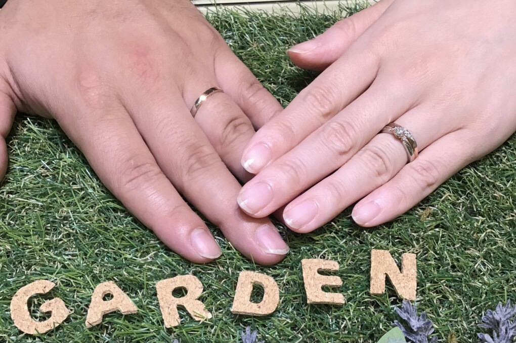 尼崎市 神戸市 MACHERIEの婚約指輪とnocurのコンビリングの結婚指輪をご成約いただきました。