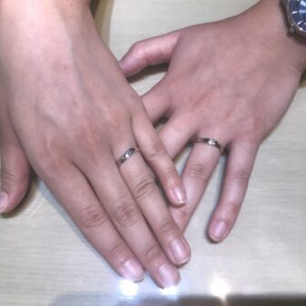 沖縄のミンサー模様の結婚指輪大阪梅田gardenでご成約のお客様