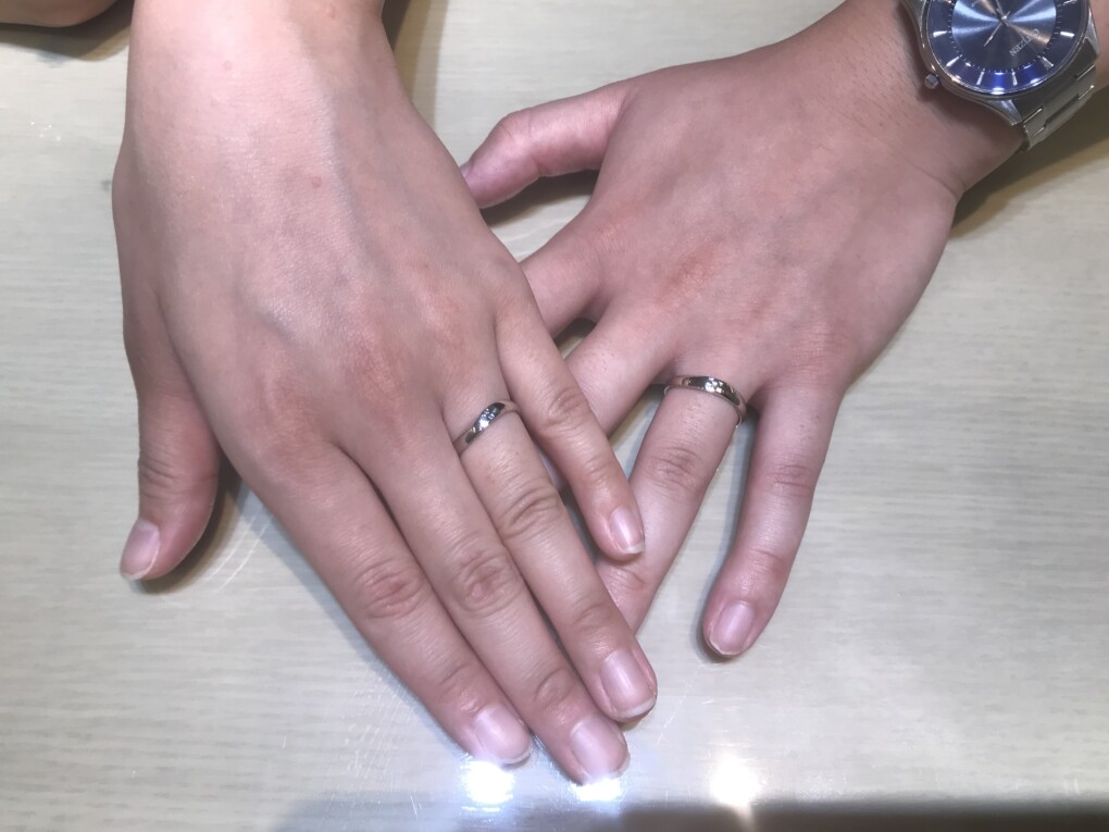 川西市 沖縄の伝統的織デザインのミンサーリングの結婚指輪をご成約いただきました