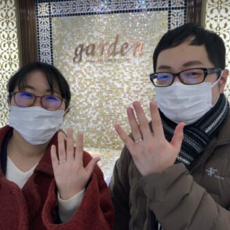 garden神戸三ノ宮で美女と野獣の結婚指輪をご成約頂いた神戸市のお客様