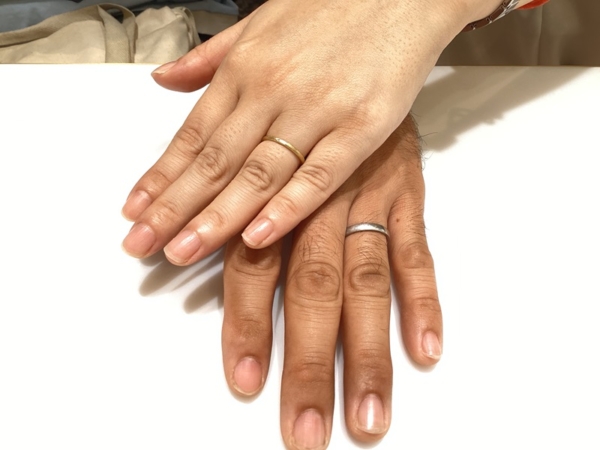 大阪府泉北郡忠岡町：アンティーク調のノイシュプールの結婚指輪をご成約頂きました。