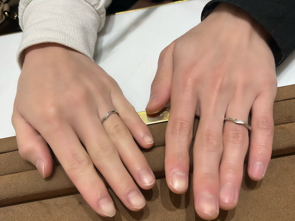 京都市伏見区｜お二人の好みがつまったロゼットの結婚指輪をご成約頂きました