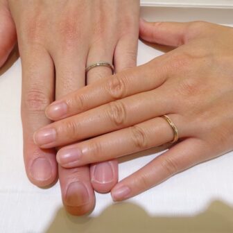 大阪府岸和田｜ディズニーの鍛造製法！デザインと強度が魅力のラプンツェルの結婚指輪をご成約のお客様です。