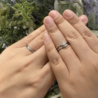 滋賀県彦根市｜gardenオリジナルの婚約指輪とドイツ鍛造ブランドFISCHERをご成約いただきました