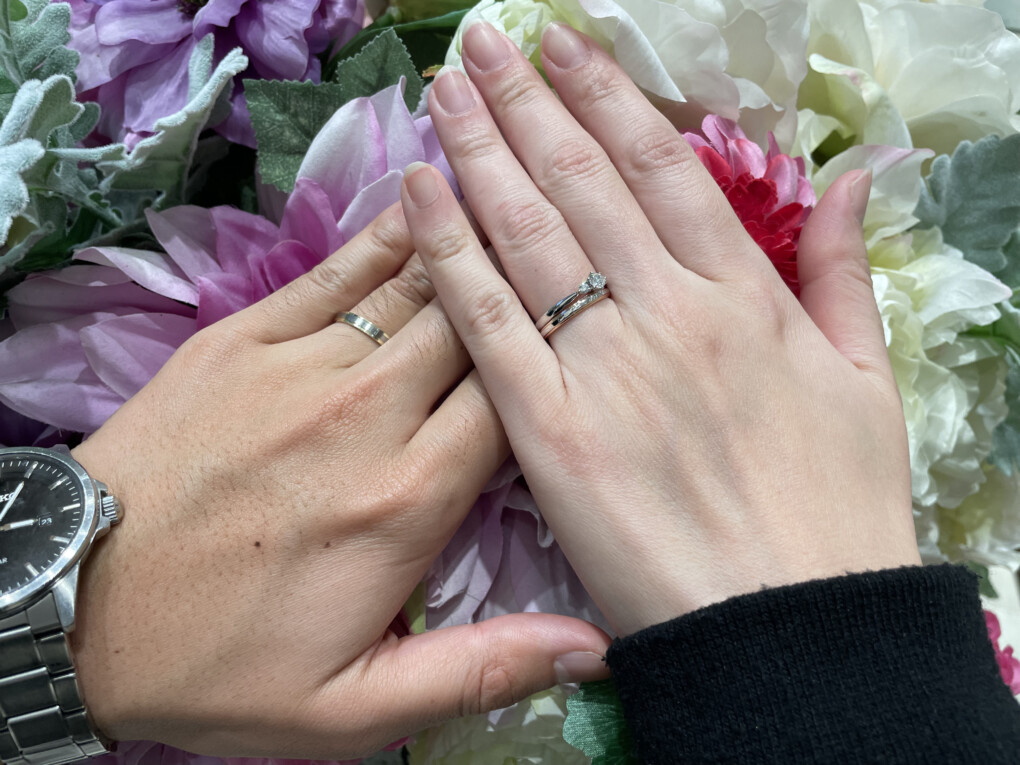 兵庫県姫路市｜「gardenオリジナル」の婚約指輪と「FISCHER」の結婚指輪をご成約頂きました