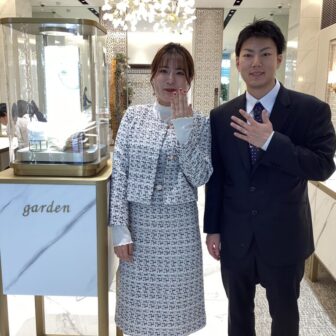 滋賀県 手作り結婚指輪gardenハンドメイドを作成頂きました