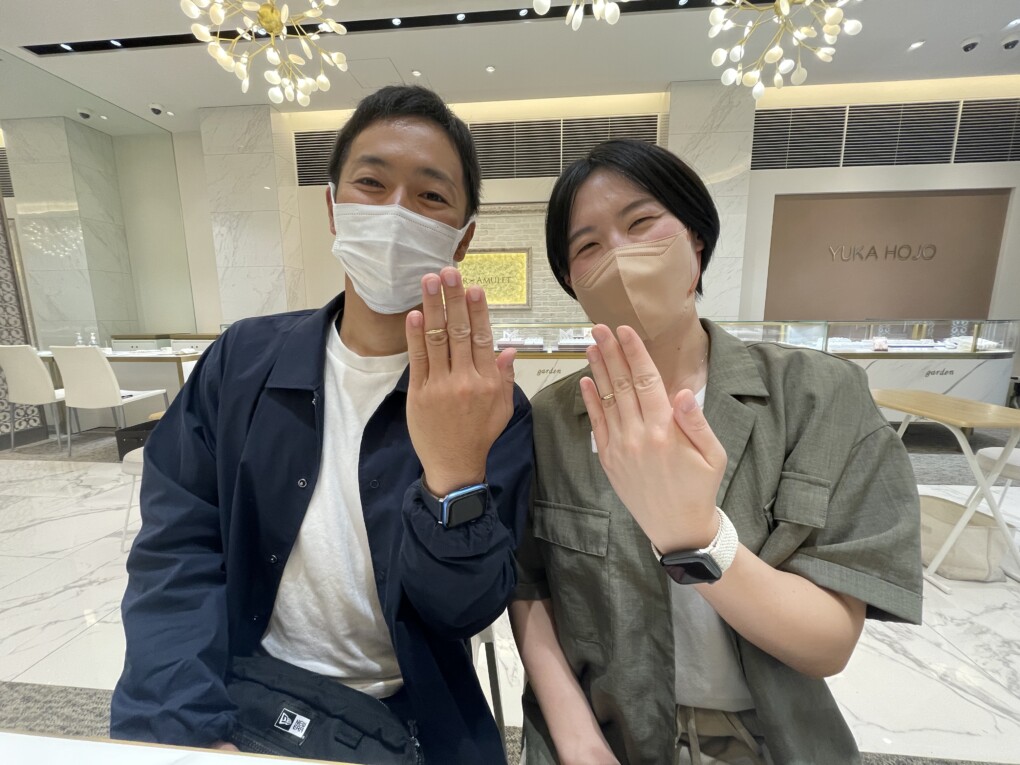 京都市 鍛造製法フィッシャーの結婚指輪をご成約頂きました