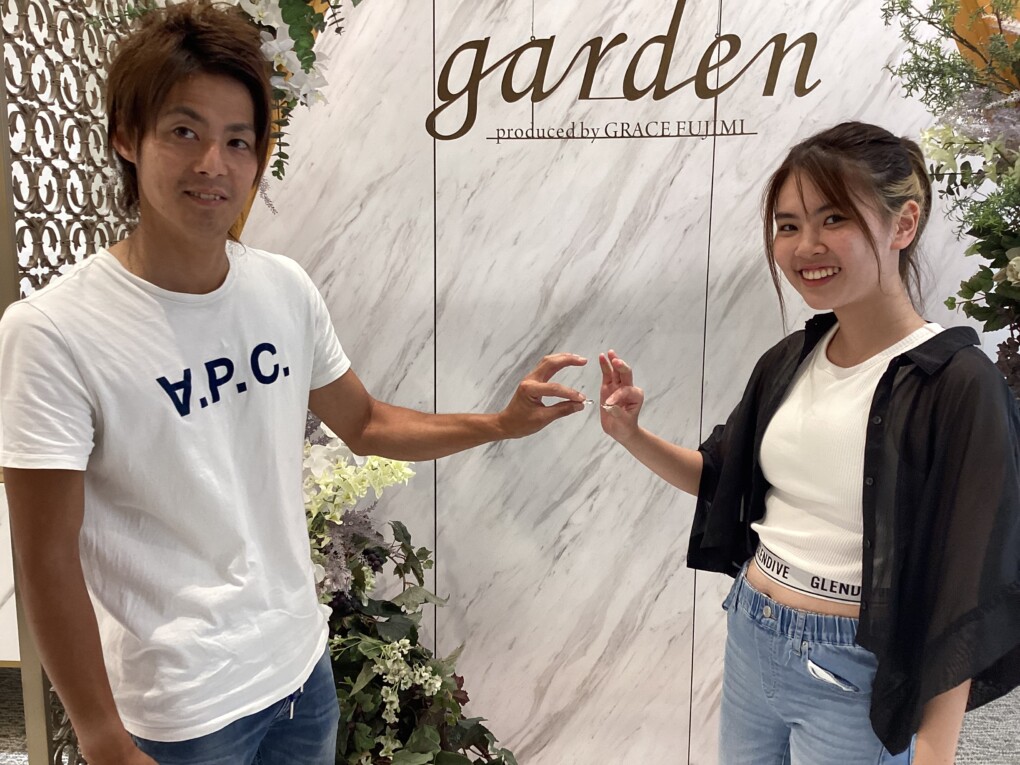 愛知県名古屋市より gardenハンドメイド手作り指輪を作成頂きました