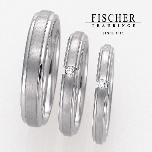 姫路市シンプルな結婚指輪FISCHER（フィッシャー）１