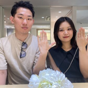 岡山県岡山市よりgarden姫路にご来店結婚指輪をご成約