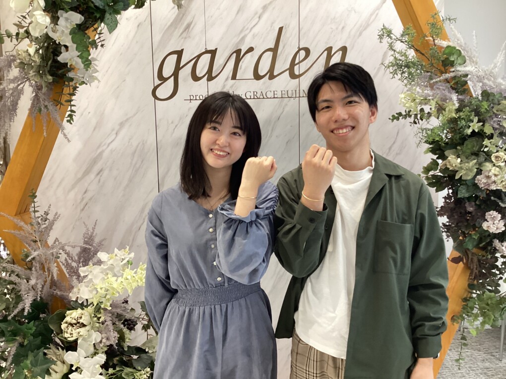 静岡県浜松市よりご来店 グーグル口コミ地域No.1のgarden京都で手作りバングルを作成頂きました