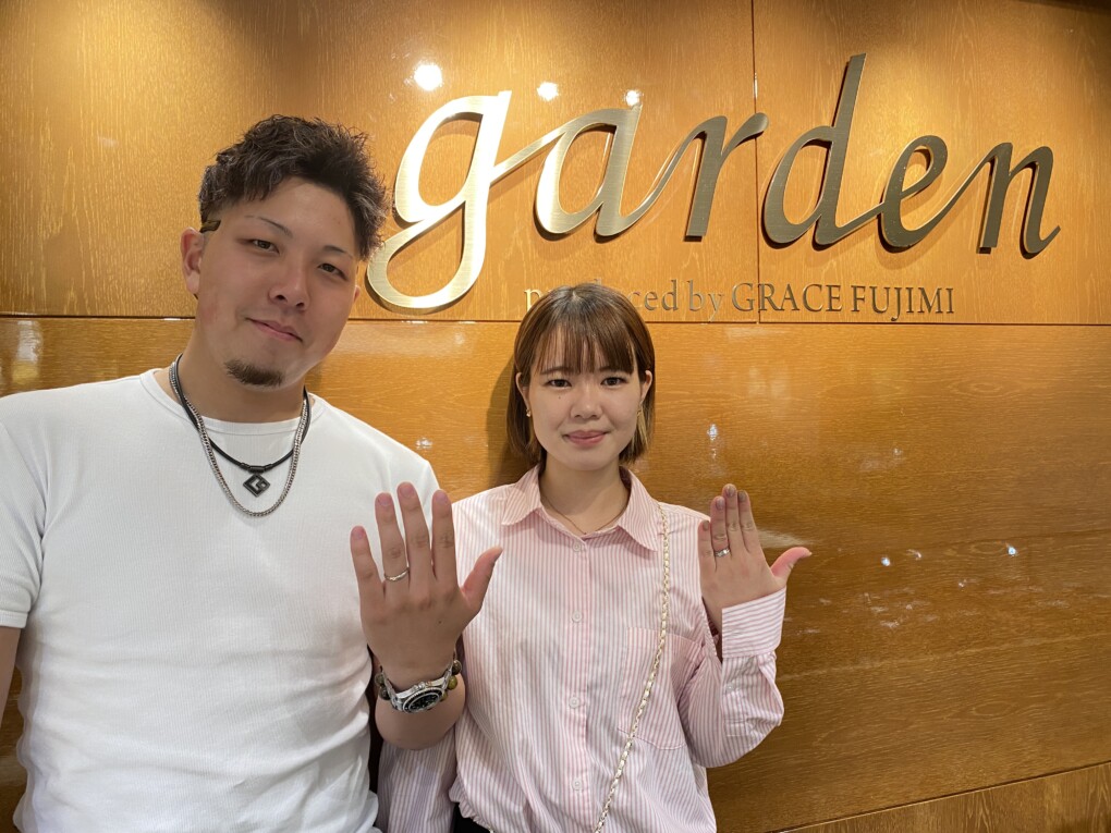 兵庫県加古川市からご来店「Littlegarden」の婚約指輪「美女と野獣」の結婚指輪をご成約