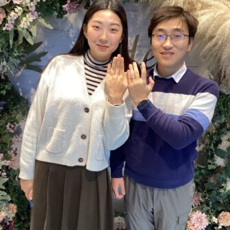 【大阪府・門真市】gardenオリジナルの婚約指輪とinsembreの結婚指輪をペアでご成約いただきました。