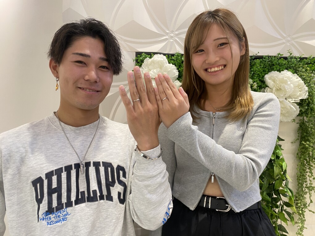 兵庫県たつの市赤穂市からご来店「nocur」のマリッジリングをご成約