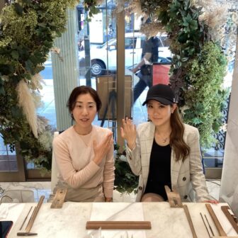 大分県から親子でご来店　京都四条で¥3,000～安く作れる手作り指輪（ペアリング）を作成頂きました