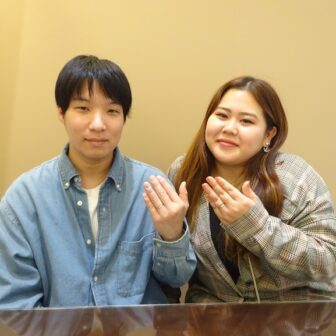 大阪府泉佐野市 強度のある鍛造という製法が気に入り、インセンブレの結婚指輪をご成約のお客様です。