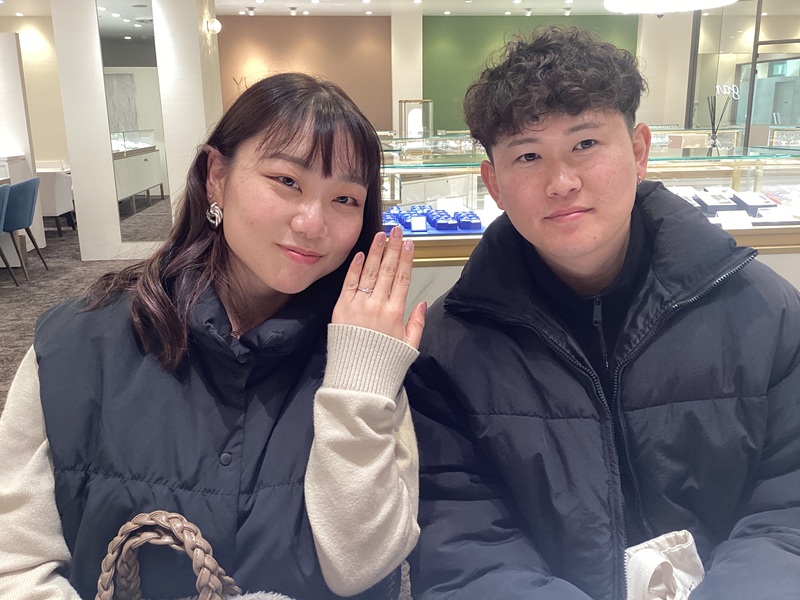 和歌山県白浜町よりご来店 LAPAGE(ラパージュ)の婚約指輪をアレンジしてご成約いただきました