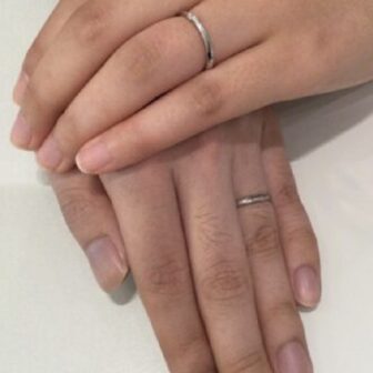 奈良県奈良市 アフターサービスが充実したロゼットライフの結婚指輪をご成約のお客様です。