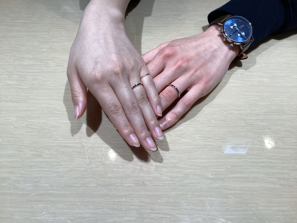 【大阪府・八尾市】ORECCHIOの結婚指輪をペアでご成約いただきました。