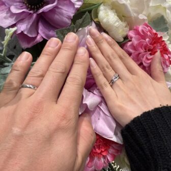 兵庫県神戸市からご来店「Mariage ent」の婚約指輪「Pilot Bridal」の結婚指輪をご成約