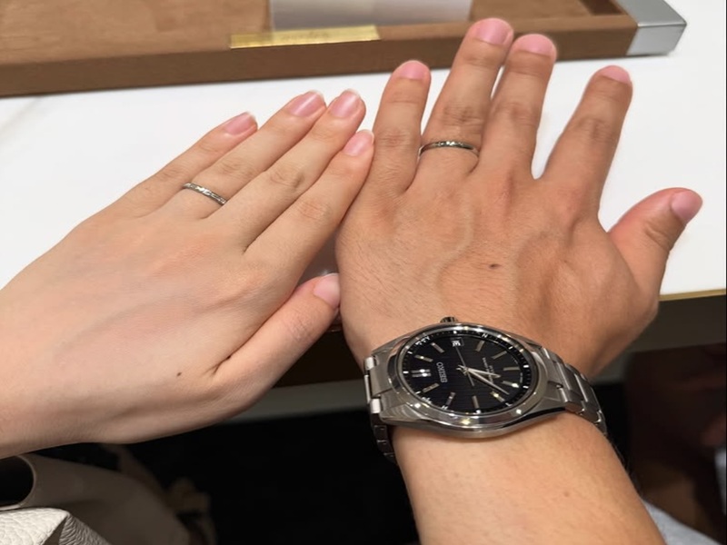 和歌山県和歌山市 FISCHER(フィッシャー)の結婚指輪とgardenオリジナルの婚約指輪をご成約いただきました