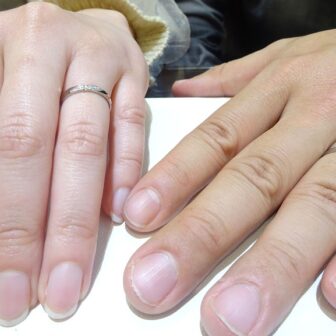 大阪府和泉市 造りのしっかりした鍛造製法が気に入り、インセンブレの結婚指輪をご成約のお客様です。