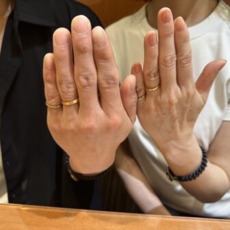 兵庫県宍粟市よりご来店「garden handmade」の結婚指輪を手作りされました