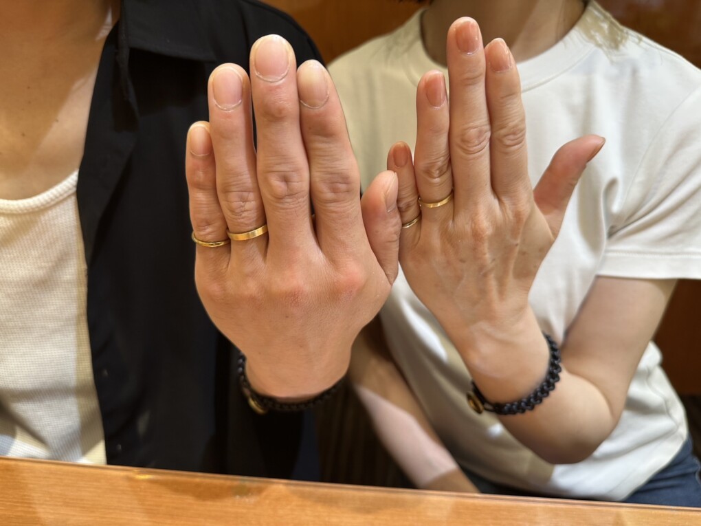 兵庫県宍粟市よりご来店「garden handmade」の結婚指輪を手作りされました