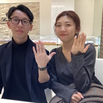大阪枚方市・愛媛県よりご来店 世界最高峰の鍛造ブランド・フィッシャーの結婚指輪をご成約頂きました