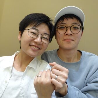 大阪府泉南市 シンプルでかっこいいデザインが気に入り、アンジュの結婚指輪をご成約のお客様です。