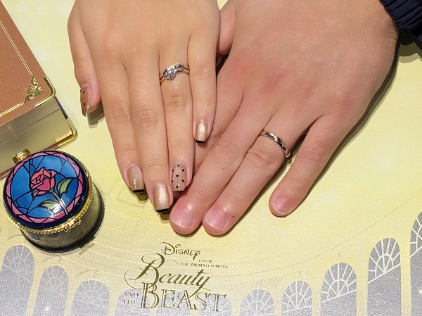 【札幌市】Disney Beauty AND THE BEAST(美女と野獣)の婚約指輪と結婚指輪をご成約頂きました。