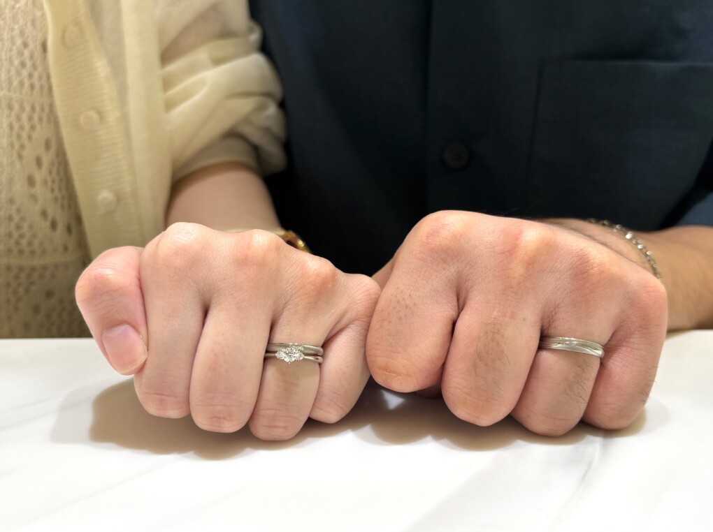 兵庫県神崎郡からご来店「gardenオリジナル」婚約指輪と「FISCHER」結婚指輪をご成約