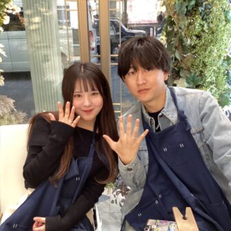 東京都より京都旅行でgardenハンドメイド:手作りペアリング【指輪】を体験頂きました