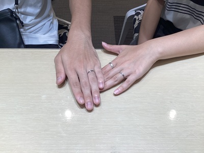 大阪市淀川区からご来店　insembreの結婚指輪をペアでご成約頂きました