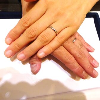 大阪府高石市 シンプルなデザインと丈夫な鍛造製法に惹かれ、インセンブレの結婚指輪をご成約のお客様です。
