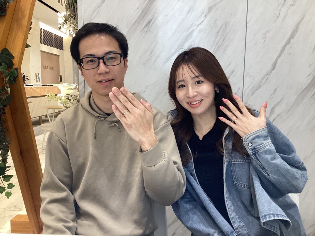 garden京都本店で鍛造ブランドでフィッシャーの結婚指輪をご成約頂きました